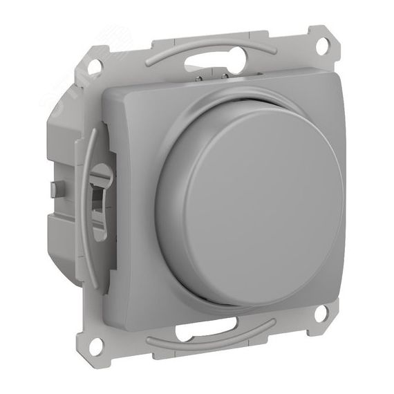 GLOSSA СВЕТОРЕГУЛЯТОР (диммер) повор-нажим, LED, RC, 400Вт, мех.,  АЛЮМИНИЙ SE (Systeme) GSL000323