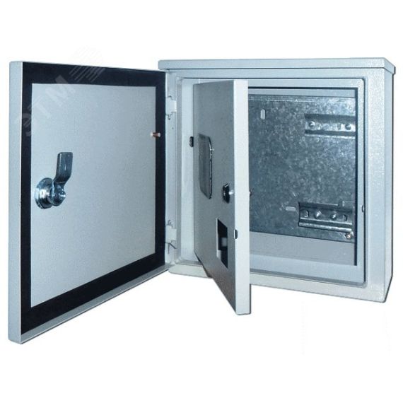 Корпус учетный навесной ЩРУН-1/7 300х310х150 IP54 1-фазн. 7мод. метал SE (Dekraft) 30410DEK