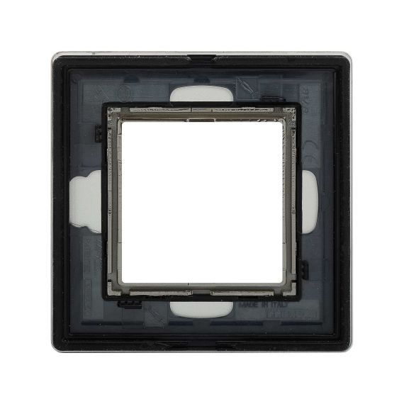 Рамка из алюминия, "Avanti", серая, 1 пост (2 мод.)