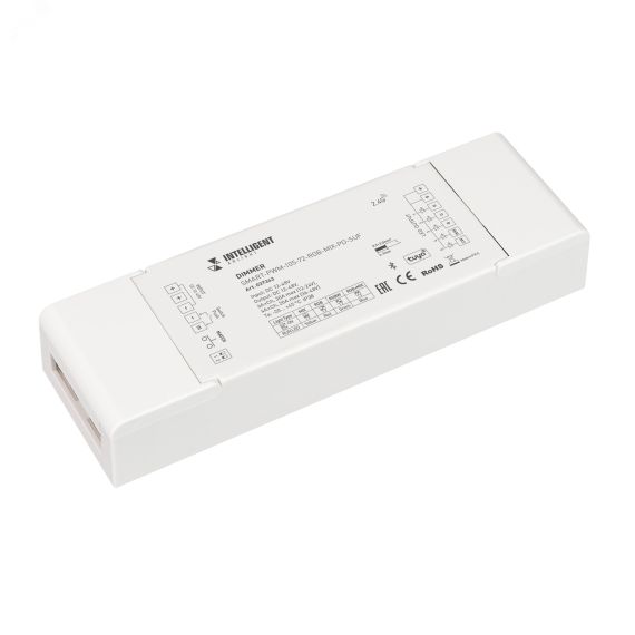Диммер SMART-PWM-105-72-RGB-MIX-PD-SUF (12-48V, 5x6A, TUYA BLE, 2.4G) (IARL, IP20 Пластик, 5 лет) Arlight 037343