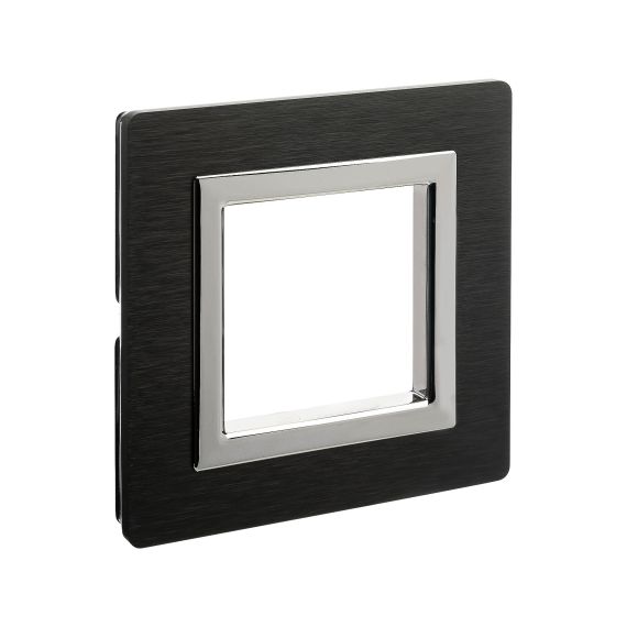 Рамка из алюминия, "Avanti", черная, 1 пост (2 мод.)