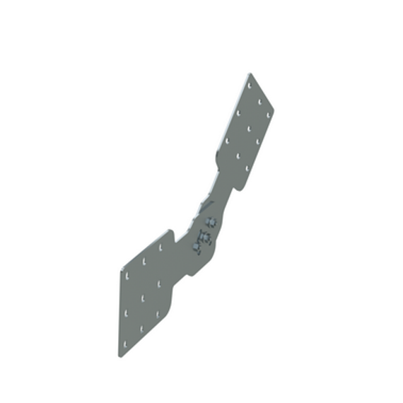 Соединитель шарнирный вертикальный H 200 мм, цинк-ламельный (аналог горячеоцинкованный)