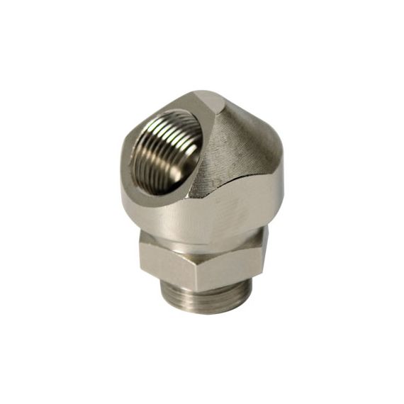 Поворотный адаптер 45° M25x1,5, IP68/IP67, никелированная латунь