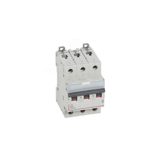 Выключатель автоматический трехполюсный 6А B DX3 10kА/16kА LEGRAND 408988
