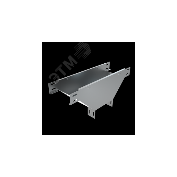 Т-отвод вертикальный 50х150 мм вниз c разворотом трассы на 90 гр. КМ-профиль LO7234