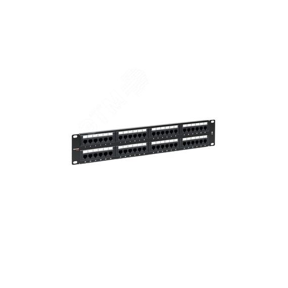 Патч-панель TERACOM PRO 19'Cat.6 2U неэкранированная UTP 48 портов RJ-45 Dual IDC EKF TRP-PPNL-6UTP-2U48