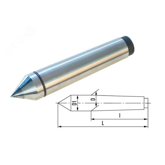 Центр упорный твердосплавный КМ6 Hortz 42196
