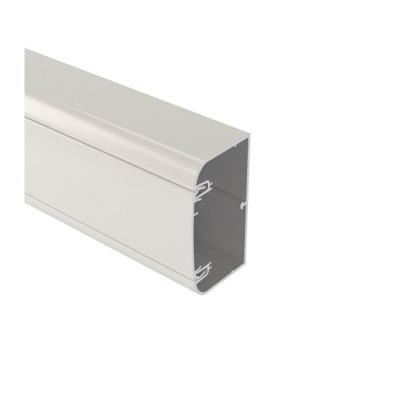Алюминиевый кабель-канал 90х50 мм (с 1 крышкой), цвет белый