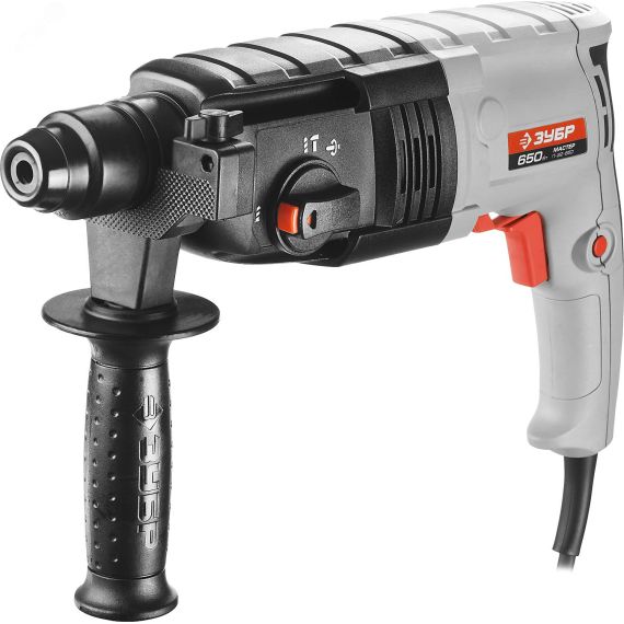 Перфоратор SDS-plus, 2.3 Дж, 0-870 об/мин, 0-4850 уд/мин, 650 Вт, кейс ЗУБР П-22-650