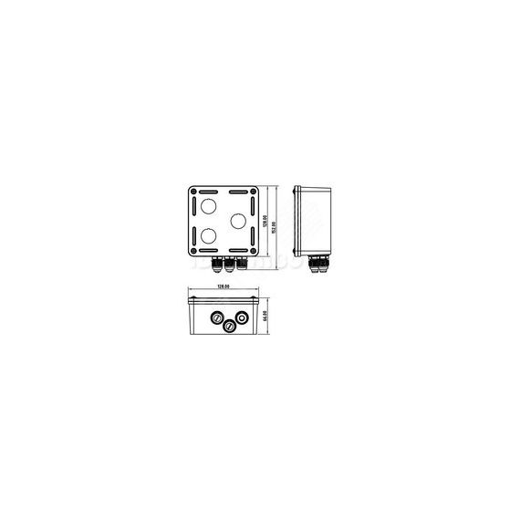 Коробка настенная 3-портовая Eurolan 12B-03-67WT