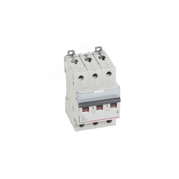 Выключатель автоматический трехполюсный 3А С DX3 6kA/10kA LEGRAND 407853