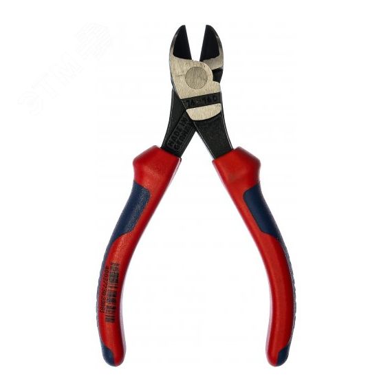 Бокорезы резка - проволока средней твердости 34мм твердая проволока 25мм рояльная струна (HRC 59) 2мм L=160мм двухкомпонентные рукоятки цвет черный Knipex KN-7402160