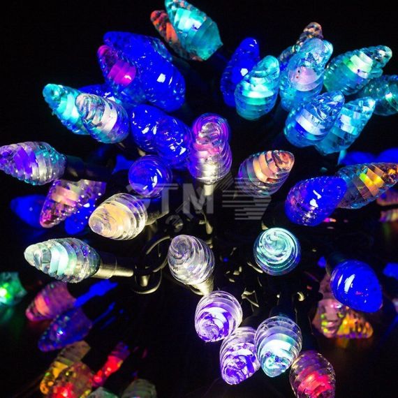 Гирлянда мультишишки 10 м, черный каучук, 80 диодов, RGB Neon-Night 303-509-3
