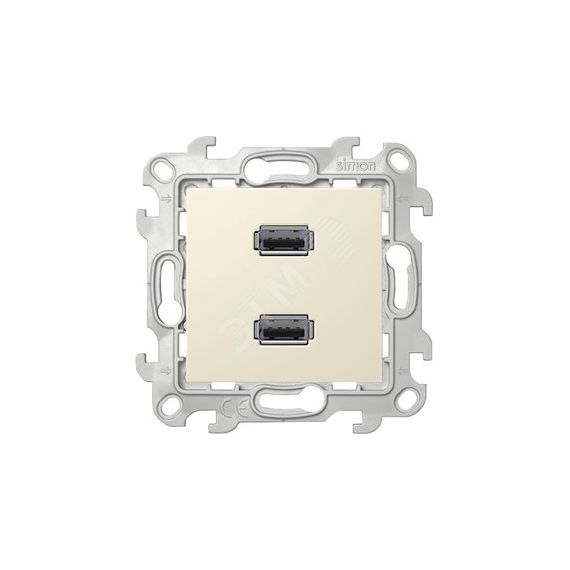 Коннектор 2хUSB, слоновая кость Simon 2411090-031