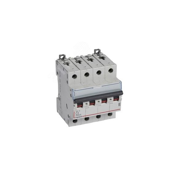 Выключатель автоматический четырехполюсный 3А C DX3-E 6kA/6kА LEGRAND 407300