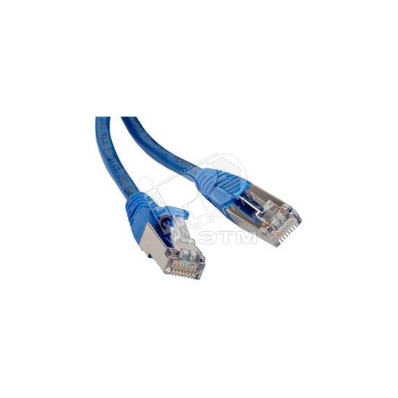 Промышленный патч-корд UTP IP67 Cat.6 с защитными крышками 2 м черный Hyperline 46046