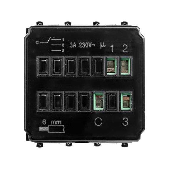 Механизм управления вентиляторами модульный, &quot;Avanti&quot;, &quot;Черный квадрат&quot;, 2 модуля