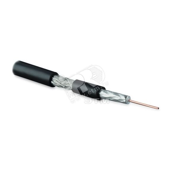 Кабель коаксиальный RG-59. 75 Ом. жила - 20 AWG. общий диаметр 6.1мм. LSZH (бухта 100 м) Hyperline 49098