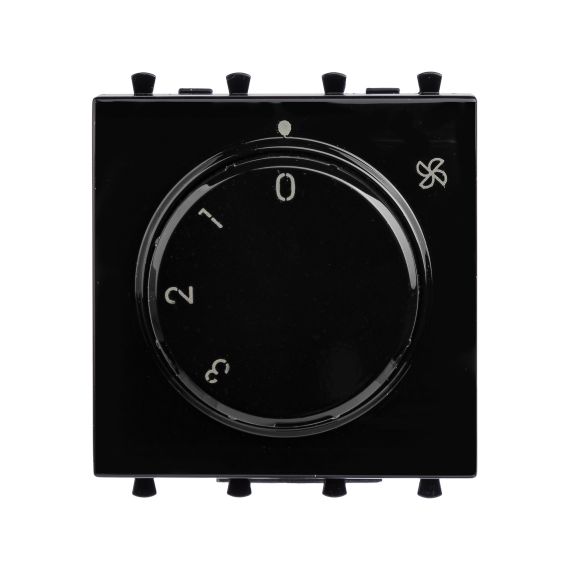 Механизм управления вентиляторами модульный, &quot;Avanti&quot;, &quot;Черный квадрат&quot;, 2 модуля