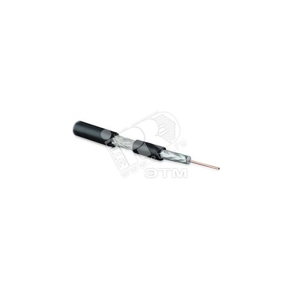 Кабель коаксиальный RG-59. 75 Ом. жила - 20 AWG. общий диаметр 6.1мм. LSZH (бухта 100 м) Hyperline 49098