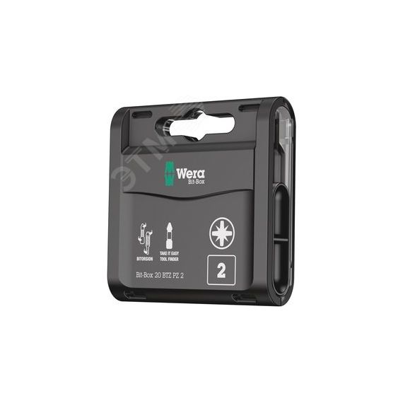 Набор бит биторсионных 855/1 BTZ Bit-Box 20 PZ 2 вязкая твёрдость хвостовик шестигранный 1/4 C 6.3 PZ 2 x 25 мм 20 шт WERA WE-057761