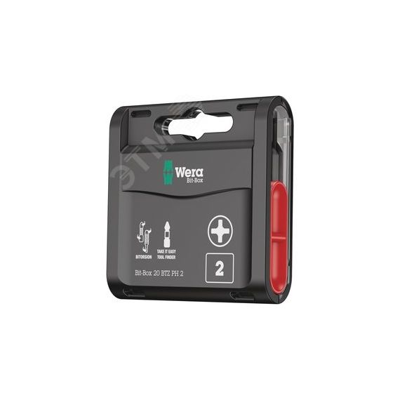 Набор бит биторсионных 851/1 BTZ Bit-Box 20 PH 2 вязкая твёрдость хвостовик шестигранный 1/4 C 6.3 PH 2 x 25 мм 20 шт WERA WE-057751