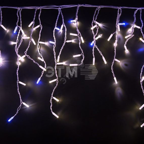 Гирлянда Айсикл 4,8х0,6 м, с эффектом мерцания, белый ПВХ, 176LED,  белый, 230В Neon-Night 255-165