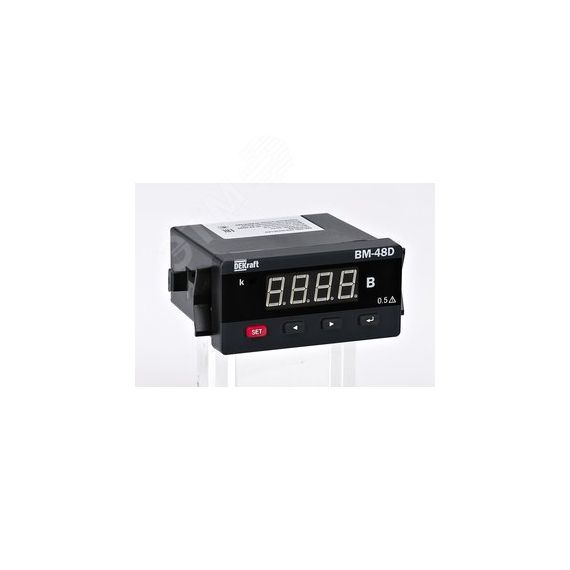 Вольтметр цифр. 96x48мм однофазный, вх 100В, вых DO+RS485, LED-дисплей ВМ-48D SE (Dekraft) 50377DEK