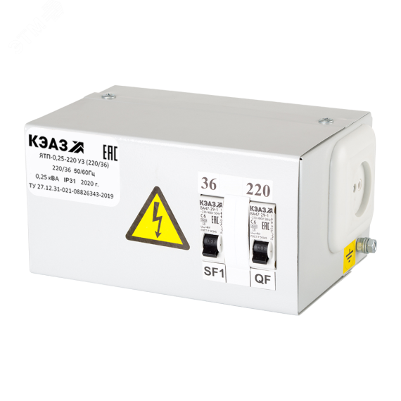 Ящик силовой ЯТП-0,25-220 У3 (220/24) КЭАЗ 296235