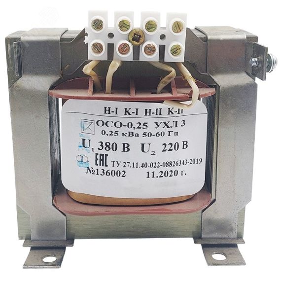 ОСО-0,25 УХЛ3 380/220, IP00, трансформатор Электротехник ET051836