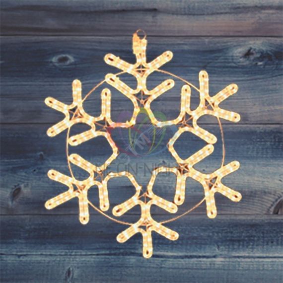 Фигура Снежинка тёплый белый, размер 55x55 см Neon-Night 501-324