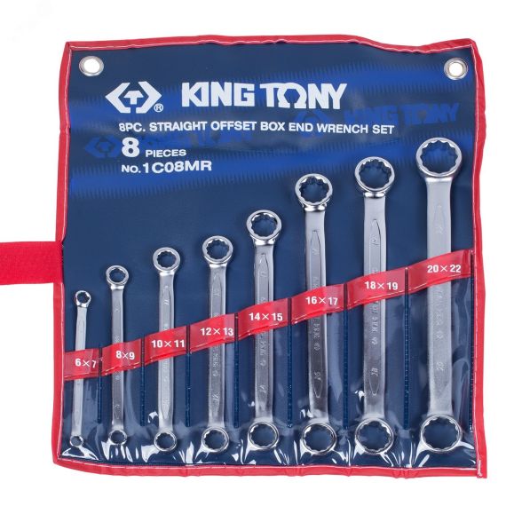 Набор накидных ключей, 6-22 мм 8 предметов King Tony 1C08MR