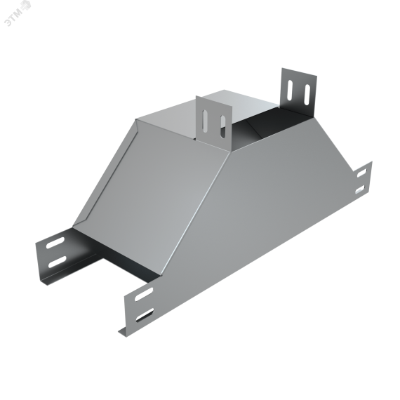 Т-отвод вертикальный 50х200 мм вверх c разворотом трассы на 90 гр. КМ-профиль LO6556