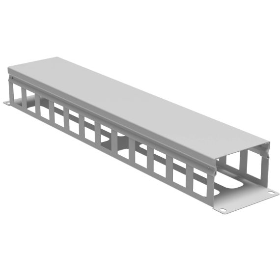 Организатор кабельный с крыш/отв 19&quot; 2U, 60 мм RAL7035