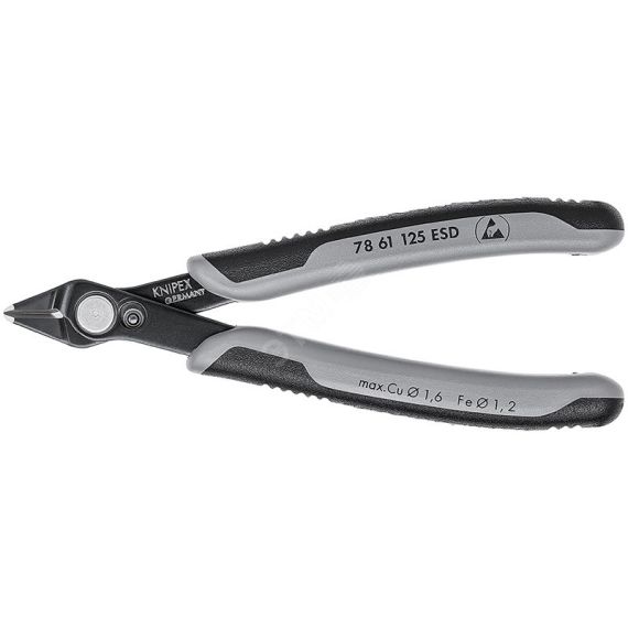 Бокорезы ElecTronic Super KNips ESD вороненые 125 мм Knipex KN-7861125ESDSB