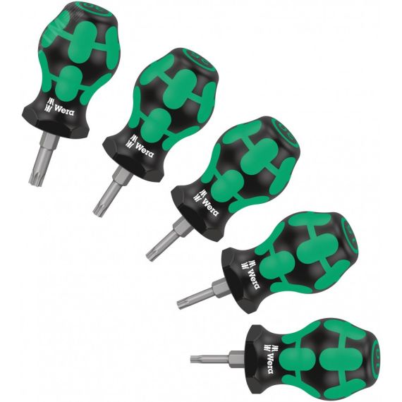 Набор коротких отвёрток TORX 5 предметов. Stubby Set TX 1 WERA WE-008876