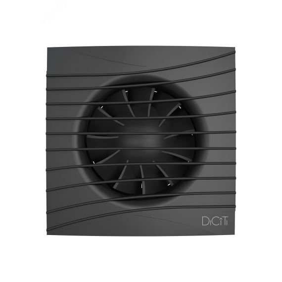 Вентилятор осевой вытяжной с обратным клапаном D125 декоративный DiCiTi SILENT 5C Matt black