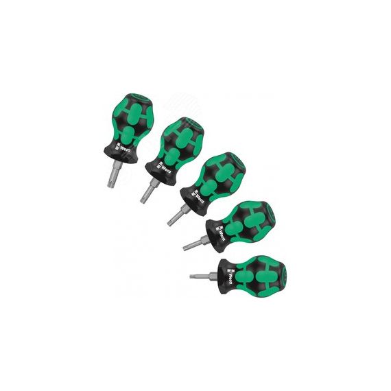 Набор коротких отвёрток TORX 5 предметов. Stubby Set TX 1 WERA WE-008876