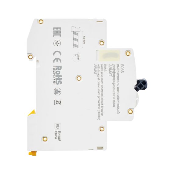 ARMAT Автоматический выключатель дифференциального тока B06S 1P+NP C25 30мА тип AC (18мм) IEK