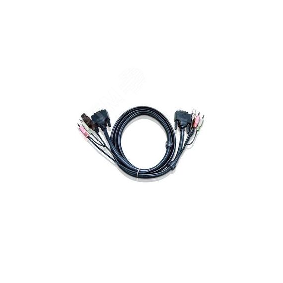 Кабель KVM DVI-Dх2, USB, аудио, 1.8 метра Aten 2L-7D02UD