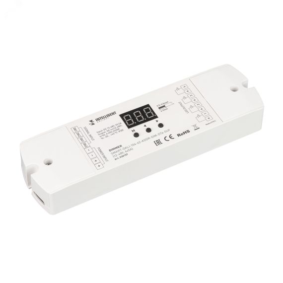Диммер SMART-DALI-104-62-ADDR-DIM-DT6-SUF (12-48V, 4x5A) (IARL, IP20 Пластик, 5 лет) Arlight 038157