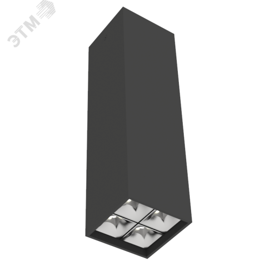 Светильник светодиодный ДПО-14Вт 3000К DL-Box Reflect Multi 35x75 град. черный Вартон V1-R0-90255-20L23-2001430