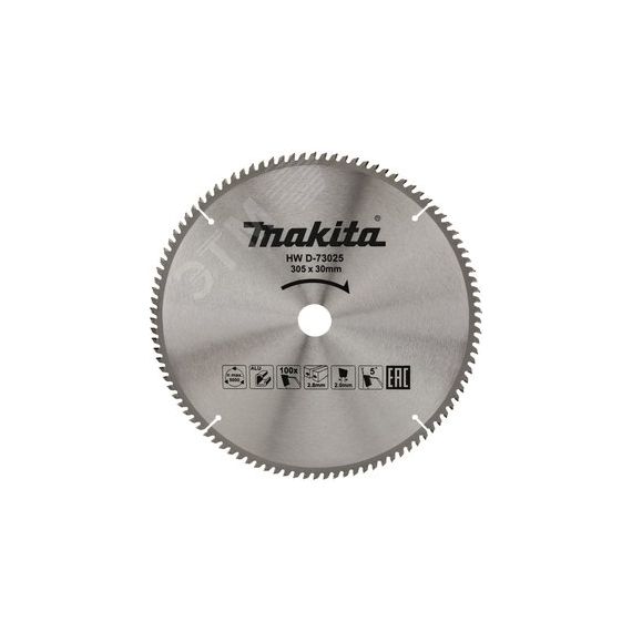 Пильный диск для алюминия, 305x30x2.8/2x100T Makita D-73025