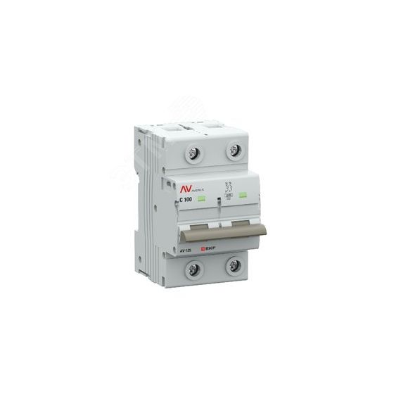 Выключатель автоматический AV-125 2P 100A (D) 10kA EKF AVERES EKF mcb125-2-100D-av
