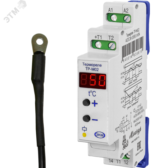 Термореле ТР-М02 ACDC10-30B УХЛ4 с ТД-2 Меандр АО 4680019911625