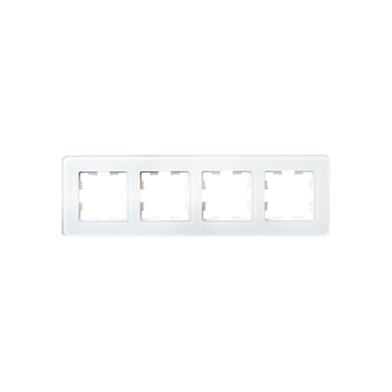 BRITE Рамка 4-местная РУ-4-2-Бр стекло белый RE IEK