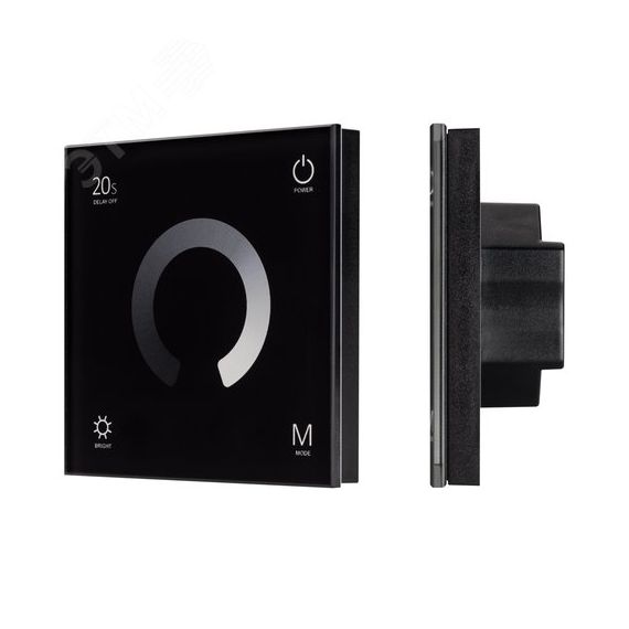 Панель SMART-P4-DIM-G-IN Black (12-24V, 4x3A, Sens, 2.4G) (IP20 Пластик, 5 лет) Arlight 034778