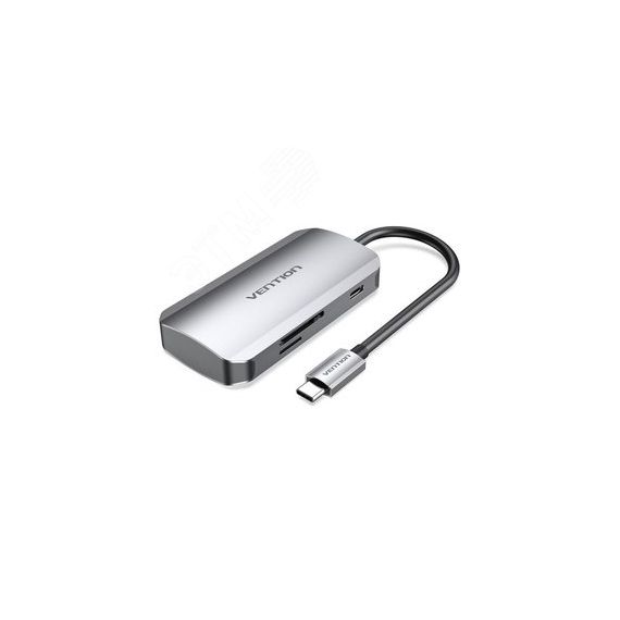Хаб USB-C на USB 3.1, TF, SD, PD Vention TNHHB