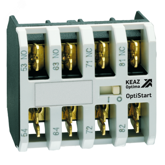 Блок контактный OptiStart K-MX-F1004 фронтальный 4НЗ, клеммы фастон, для мини-контакторов M КЭАЗ 335871