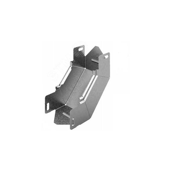 Угловой соединитель внутренний к лотку УЛ 500х100, толщ. 1,0 мм, гор. цинк OSTEC 382501